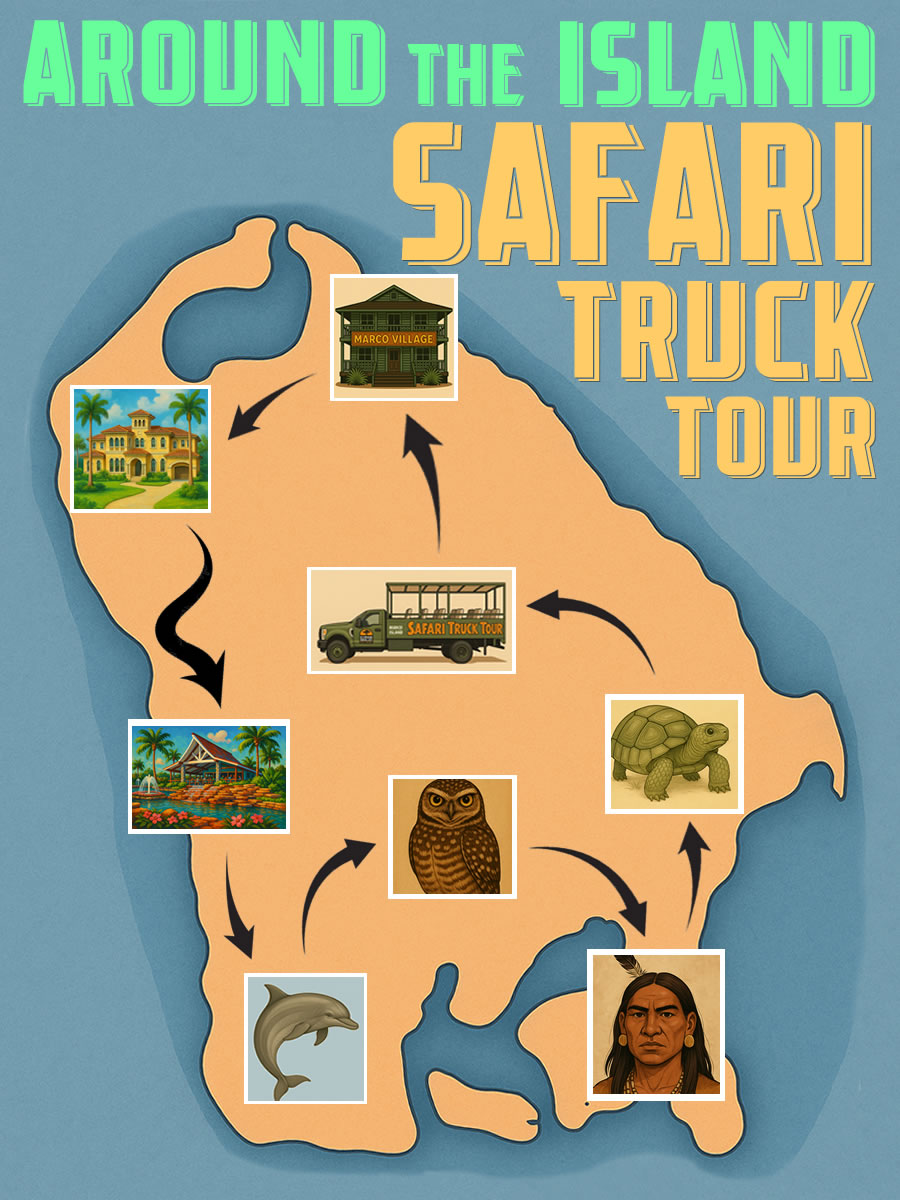 Marco Island Safari Truck Tour Map